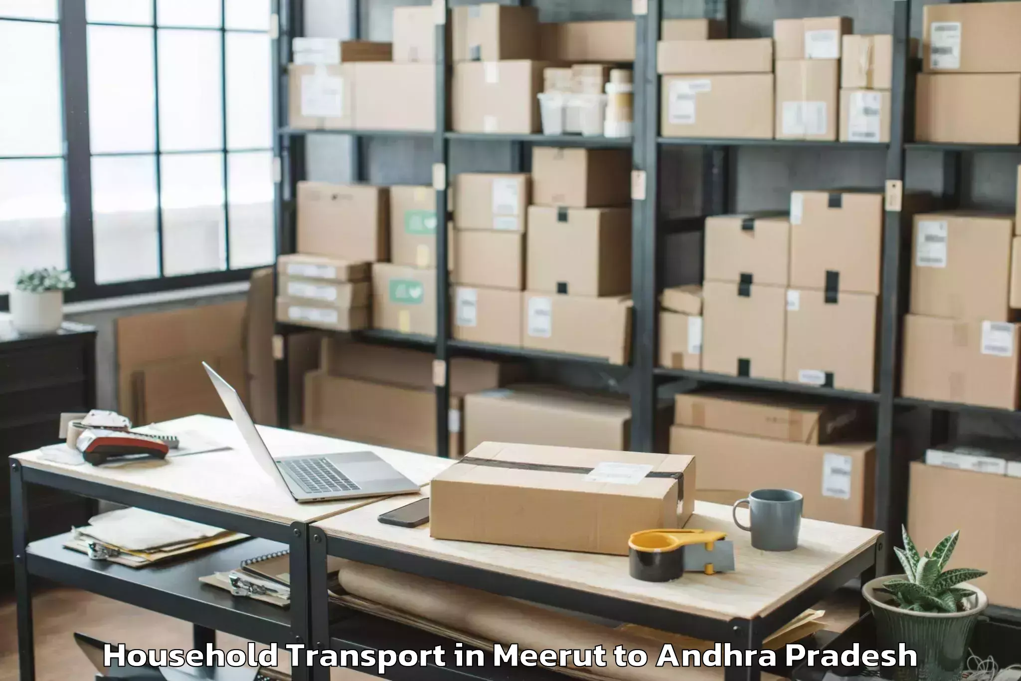 Book Meerut to Bandi Atmakur Household Transport